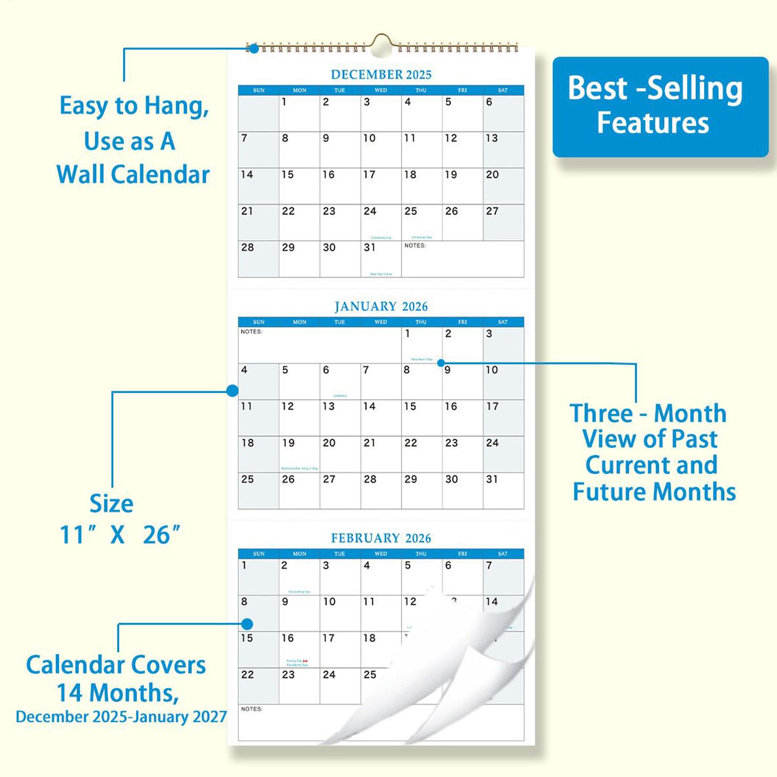 Kalender Dinding Besar 2026, K - Planned Parenthood ulasan dan harga